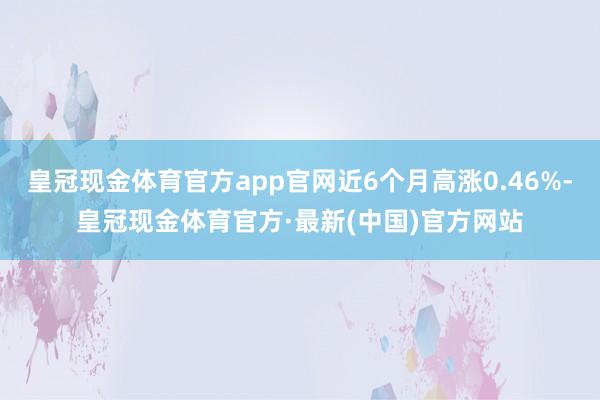 皇冠现金体育官方app官网近6个月高涨0.46%-皇冠现金体育官方·最新(中国)官方网站