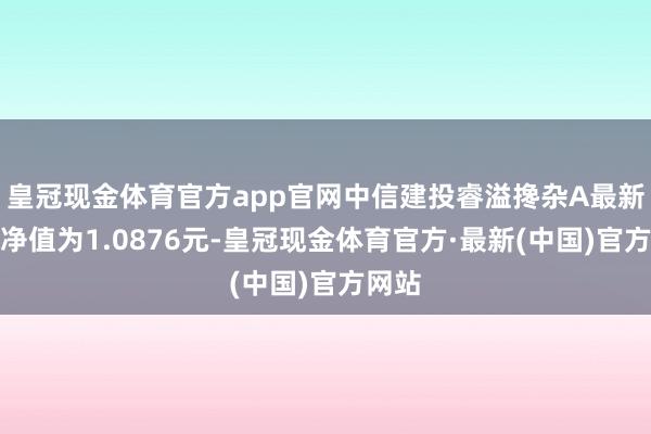 皇冠现金体育官方app官网中信建投睿溢搀杂A最新单元净值为1.0876元-皇冠现金体育官方·最新(中国)官方网站