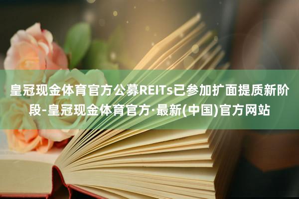 皇冠现金体育官方公募REITs已参加扩面提质新阶段-皇冠现金体育官方·最新(中国)官方网站