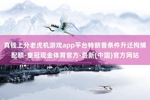 真钱上分老虎机游戏app平台特朗普条件升迁拘捕配额-皇冠现金体育官方·最新(中国)官方网站